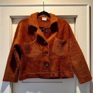 Six Crisp Days Burnt Sienna Women's Cardigan/Jacket from Anthropologie